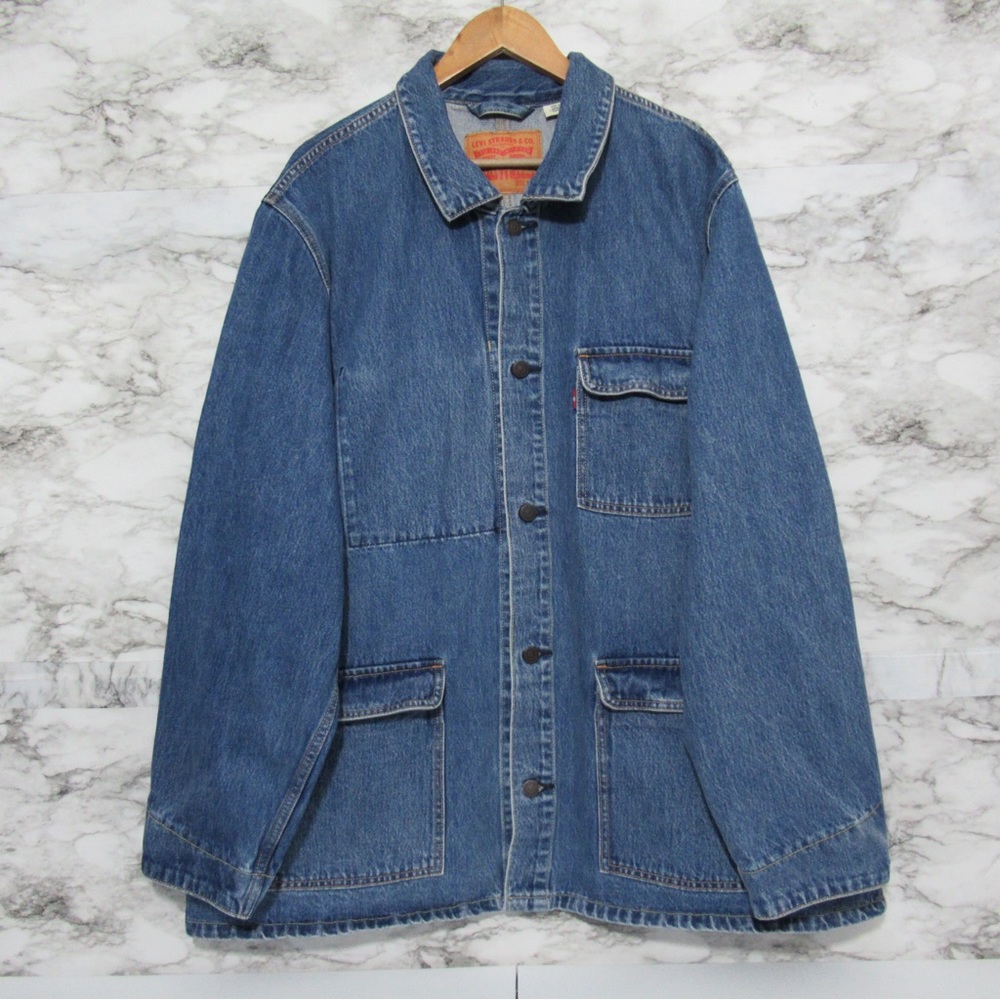 Vintage Levi’s Denim Chore Jacket Size XXL Longline